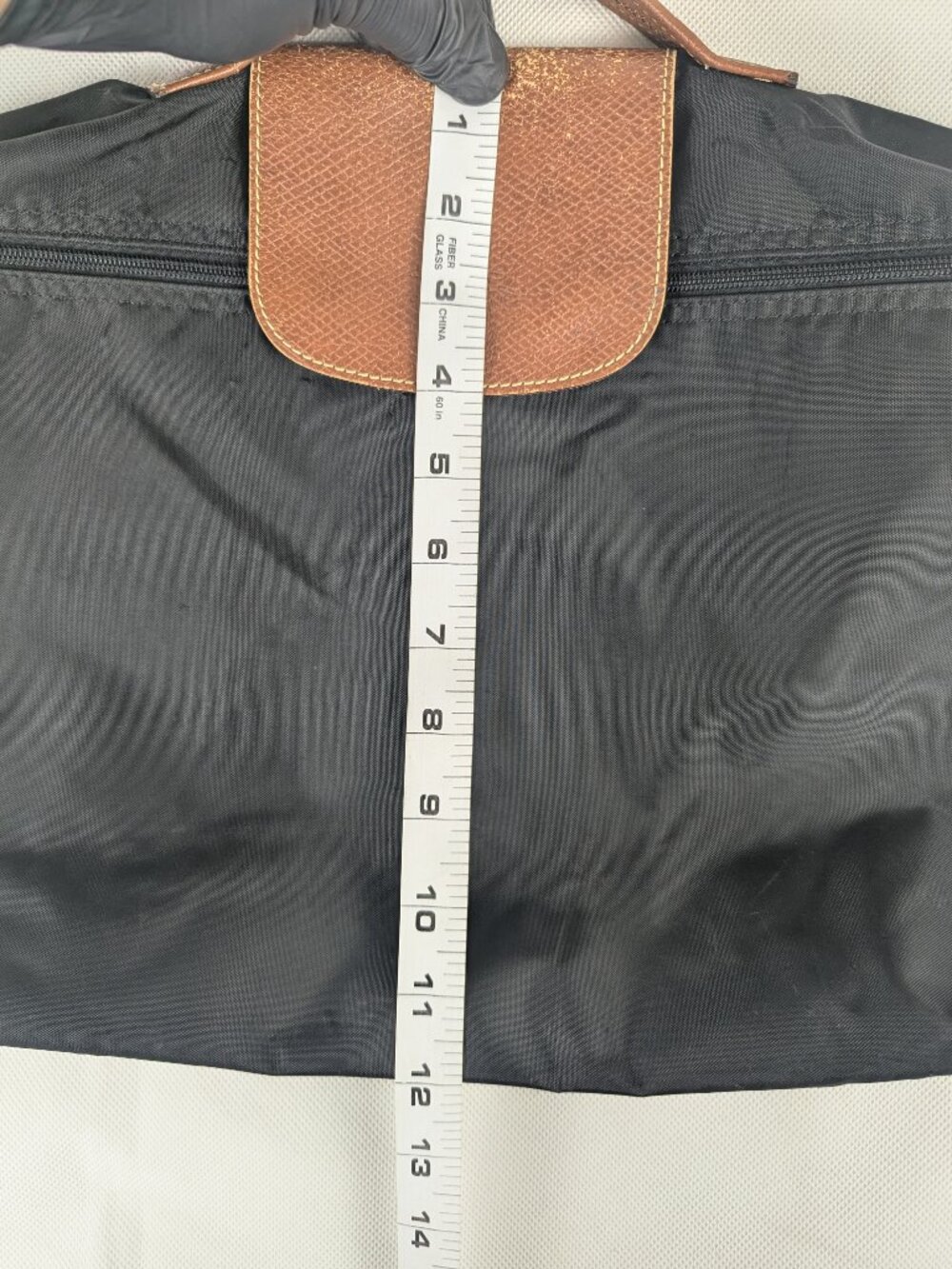 Longchamp Le Pliage Original Nylon Briefcase Bag Black Made in China - Picture 11 of 14